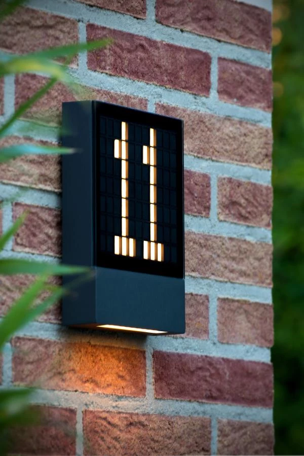Lucide DIGIT - Wandlamp Buiten - LED - 1x3W 2700K - IP54 - Antraciet - sfeer 2